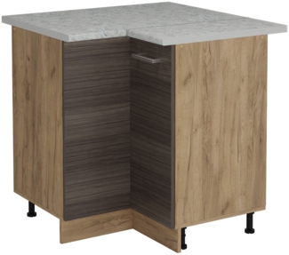 Eckunterschrank R-Line Edelgrau 75.6 cm AP Marmor Vicco