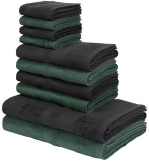 my home Handtuch Set Vanessa, 10-tlg Handtuch-Set, in Standard- und Premium-Qualität, weich, Walkfrottee (Set, 10-St), 100% Baumwolle, Duschtücher, Handtücher, Gästetücher, mit Bordüre
