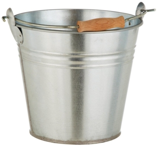 Dehner Blumentopf Zinkeimer mit Henkel, silber