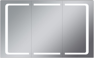 SONNI Spiegelschrank Bad spiegelschränke 3-türig mit LED Beleuchtung Edelstahl IP44