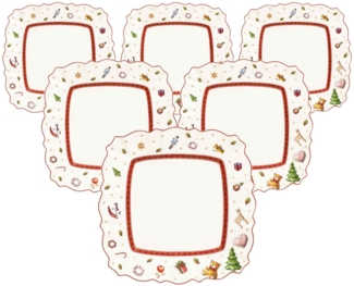 Villeroy & Boch Toy's Delight Frühstücksteller 22 x 22 cm 6er Set
