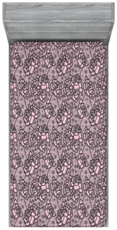 Abakuhaus Spannbettlaken Soft Dekorativer Stoff Bettwäsche Rund-um Elastischer Gummizug, Blumen Spitze Blick Rose-Blumen-Kunst