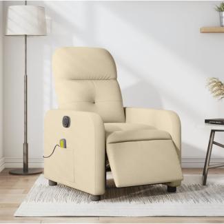 vidaXL Massagesessel Elektrisch Creme Stoff 3206794