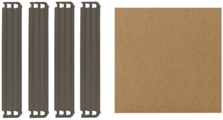 shelfplaza PRO 23x23 cm Fachboden-Set in grau für PRO Schwerlastregale mit 200 kg Traglast pro Boden