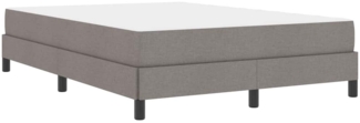 vidaXL Boxspringbett mit Matratze Taupe 140 x 190 cm Stoff 3398490