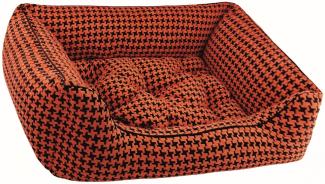 Dandy Dog Hundebett Houndstooth Orange Größe M