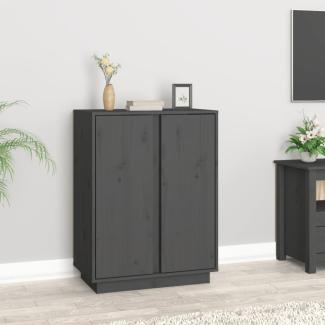 vidaXL Sideboard Grau 60x35x80 cm Massivholz Kiefer 814491