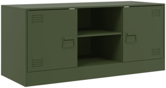 vidaXL TV-Schrank Olivgrün 99x39x44 cm Stahl 841689