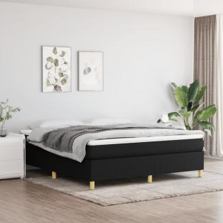 vidaXL Boxspringbett mit Matratze Schwarz 180x200 cm Stoff 3144540