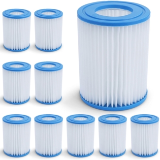 10x Pool Filterkartusche Ersatzfilter Filterpatrone 13,5cm für Bestway Intex