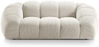 Micadoni Sofa Diana 2-Sitzer 3D-Stoff Helles Beige