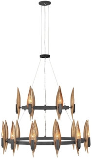 Elstead Lighting Willow Kronleuchter 18-Light Schwarz Gold E14