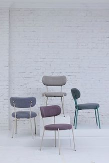 TOM TAILOR HOME 4-Fußstuhl SOFT PAD CHAIR (Set, 2 St), Esszimmerstuhl, 4-Fußgestell, mit Rückenausschnitt