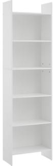 HZUANERI Regal Bücherregal Kinderregal Büroregal mit 6 Fächern, 24 x 48 x 170 cm, Offenes Standregal für Wohnzimmer, Büro, Kinderzimmer