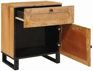 vidaXL Nachttisch Natur 50 x 33 x 60 cm Massivholz Mango 4018052