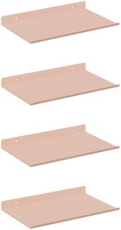 vidaXL Schwebendes Regal 4 pcs Rosa 30 x 18 x 2,5 cm Stahl 8003999