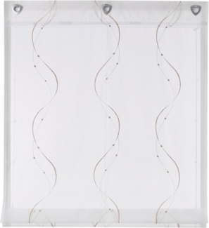 Joyswahl Raffrollo, mit Hakenaufhängung, mit U-Haken Ösenrollo Modern Bestickt