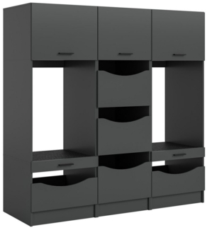 welltime Badmöbel-Set FALAS, TOPSELLER!, 3-teilig, Hauswirtschaftsraum Set, Breite 192 cm, (Set, 3-St, bestehend aus: 2x Waschmaschinenumbauschrank und 1x Wäscheschrank), Kombination, Waschmaschinenumbau, Waschmaschinenschrank, Wäschekammer