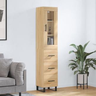 vidaXL Highboard Sonoma-Eiche 34,5x34x180 cm Holzwerkstoff 3199260