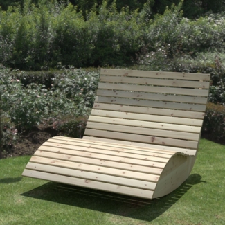 Gartenliege "Schaukel-Sannerl" (Zirbe) Breite 100cm Schaukelliege Relaxliege