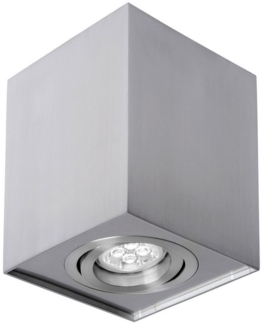 Deckenspots silber D-97mm GU10 IP20 quadratisch