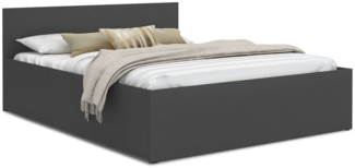 FDM Stauraumbett Bett Stauraumbett PANAMA SP Bettgestell 140x200 & weitere Größen (verfügbar 90x200 120x200 140x200 160x200 180x200cm, Bettrahmen, Bett, mit großen Kopfteil, mit Bettkasten zum aufklappen), mit/ohne Matratze