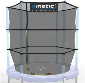 Kinetic Sports Trampolinnetz, Ersatz Fangnetz Netz mit Reißverschluss, UV-beständig