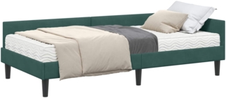 vidaXL Eckbettgestell mit Matratze Sonstiges 2 pcs Grün Samt 3393698
