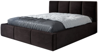 Polsterbett ORINO-OM 90x200 mit Bettkasten und Lattenrost. Farbe: Espresso 6