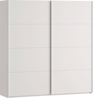 Forte SOPHISTISPACE Kleiderschrank 200, moderner Schwebetürenschrank, 2-türig, Einlegeböden, Kleiderstangen, Holzwerkstoff, Kaschmir|Beige, 200,1 cm breit x 210,5 cm hoch x 62,9 cm tief