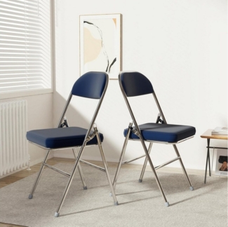 JEOBEST Klappstuhl Kunstleder Stuhl, (Set, 2/4 St)Klappbar, gepolstert, Metallgestell, bis 120 kg belastbar