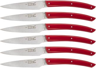 Jean Dubost Laguiole Messer Set 6 tlg, Acrylic Red