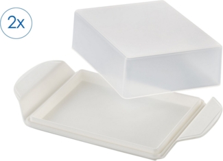 Ruco Butterdose mit Deckel, 2er Set, Kunststoff, (2-tlg), Butterglocke 250 g, Made in Germany