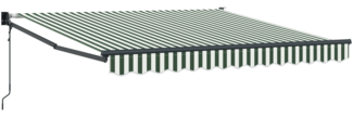 vidaXL Automatische Einziehbare Markise Grün und Weiß 350x250 cm 3330476