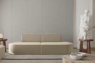 Sofa Designersofa 2-Sitzer MILOT in Stoff Opera Velvet Beige