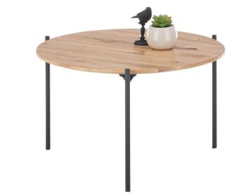 Couchtisch Assuan - Eiche / Schwarz - Ø 55cm