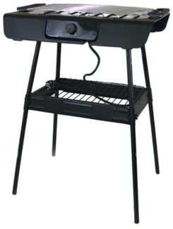 Elektro Tischgrill Standgrill 2in1 Schwarz Camping Grill BBQ 2000W