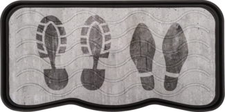 TrendLine Schuhabtropfschale Fußabdrücke 75x38x2,5cm Bodenmatte Türmatte