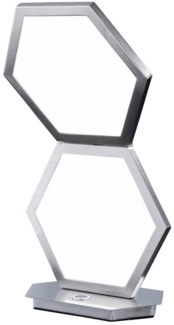 LED Tischleuchte, Touch dimmer, silber, H 38cm