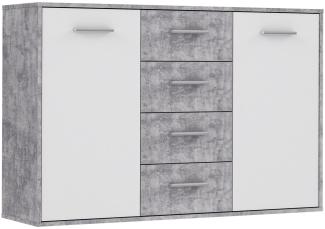 99rooms Taruza I Kommode Weiß Beton Optik