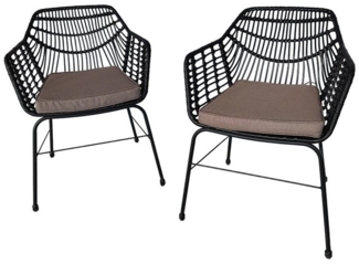 HOME DELUXE Gartenstuhl inkl. Sitzkissen TARA - 6er Set
