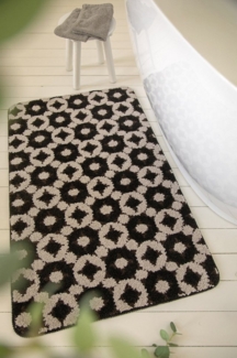 Wecon home Basics Badematte J&J, Höhe 15 mm, Polyester, rechteckig, waschbar, rutschfest, strapazierfähig, saugfähig, pflegeleicht, weich