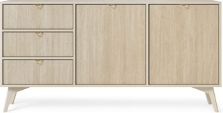 MOEBLO Kommode Abeto Kommode S158 (Wohnzimmer, Esszimmer, Flur & Diele, Moderne Sideboard mit Schubladen Highboard Goldene Türgriffe), (BxHxT):158 x80x38 cm