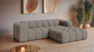 OTTO home Ecksofa KALLIE Design-Sofa mit Wellenunterfederung, Bubble-Optik, 248/186/72cm, moderne Steppung, hoher Sitzkomfort und modernes Design