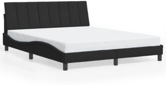 vidaXL Bettgestell ohne Matratze "Hanko" Schwarz 160x200 cm Samt 3207857