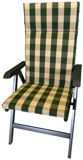 Hochlehner-Auflage OSLO grün stripes 124x50x4cm