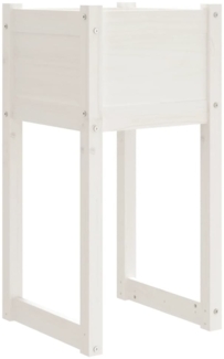 vidaXL Pflanzkübel Weiß 40x40x81 cm Massivholz Kiefer 822124