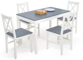 Mondeer Essgruppe (Set, 5-tlg), (5-tlg), 4 Stühle und 1 Tisch, Marineblau