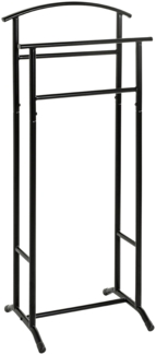 Herrendiener >55503< in schwarz, Stahlrohr - 48x107x36cm (BxHxT)