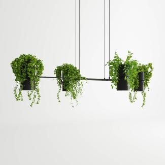 SOLLUX TH. 004CZ Pendelleuchte KUKKIA schwarz Stahl, Aluminium 40W L: 142cm B: 62cm H: 150cm dimmbar